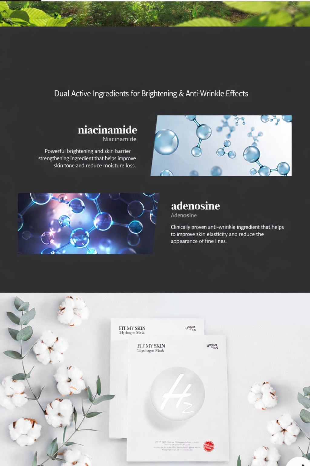 Whitening Mask (H2) | H2 Hydrogen-Infused Hydrogel Mask