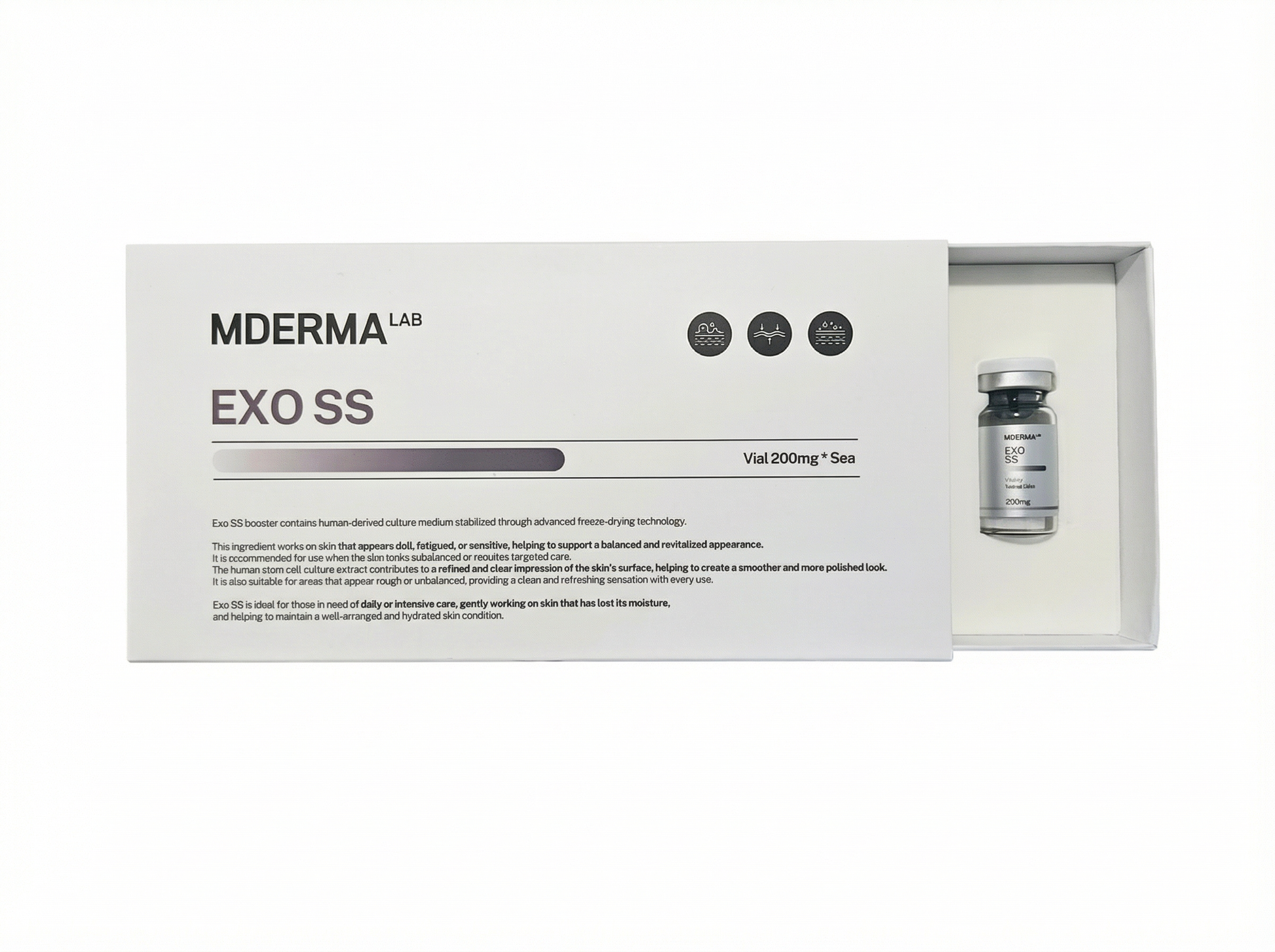 EXO SKIN advanced skin renewal cosmetic skin booster bottle
