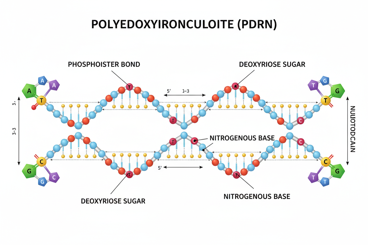 PDRN 분자 구조 다이어그램